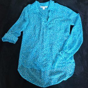 DIANE VON FURSTENBERG SILK BLOUSE SIZE 4 BEAUTIFUL